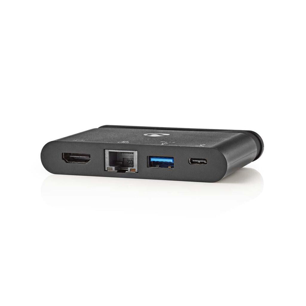 adaptor usb type c hdmi usb30 gigabit ethernet usb type c pd 100w negru nedis 6