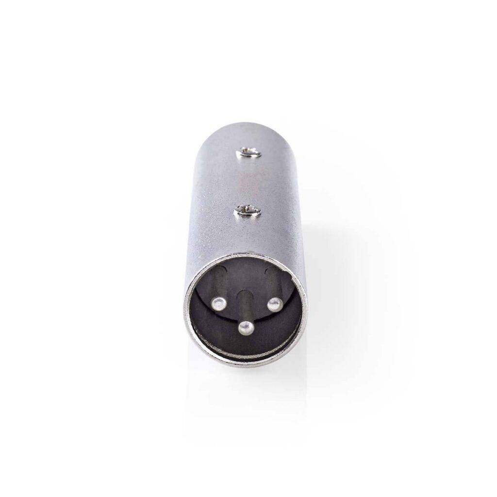 adaptor xlr 3 pini tata xlr 3 pini tata metal nedis 1