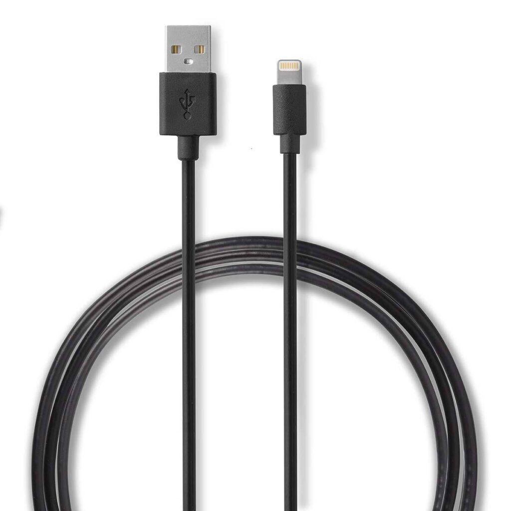 alimentator 110 240v usb x1 iesire 24a negru cablu lighting inclus certificat mfi nedis 2