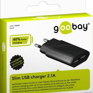 alimentator 230v la 2x usb 21a negru goobay scaled