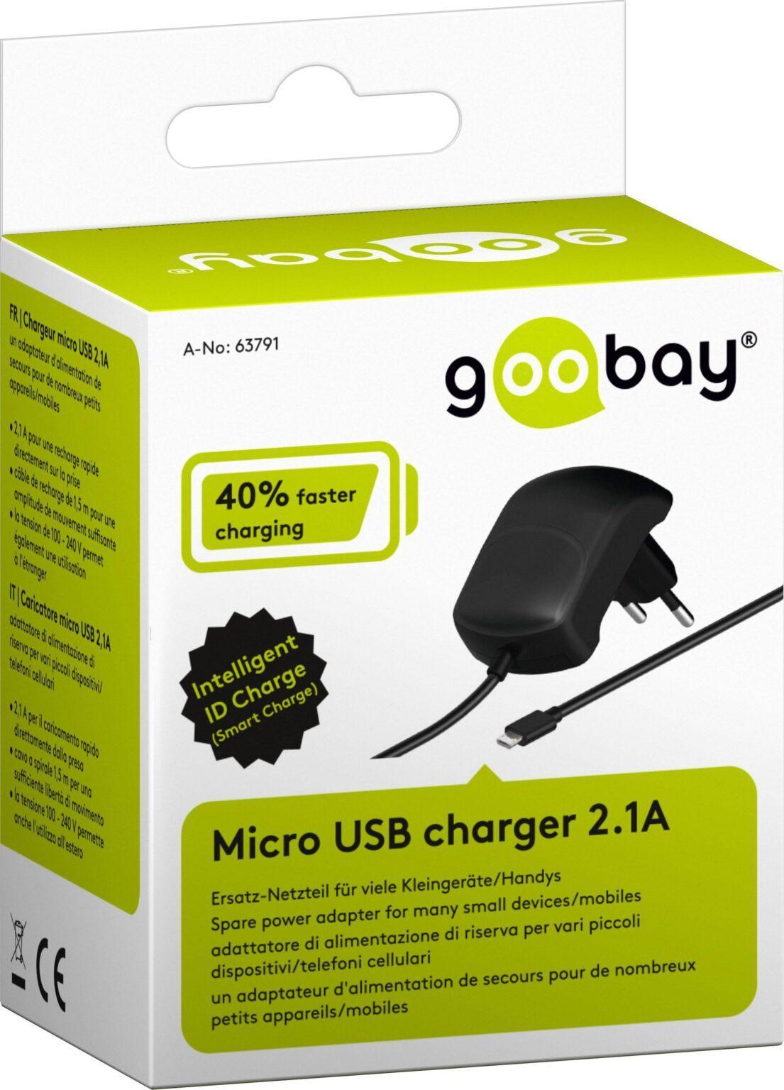 alimentator 230v micro usb 21a negru goobay 1 scaled