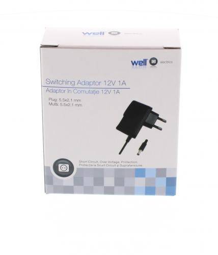 alimentator ac dc 12v 1a conector dc 55x21x10mm well 2