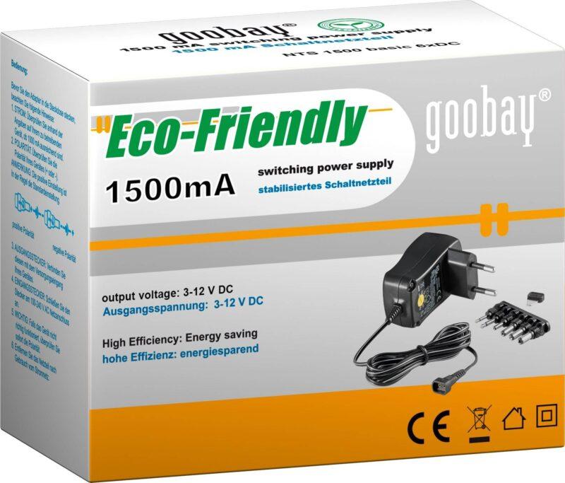 alimentator de curent continuu 3v 12v 1500ma 6 mufe goobay