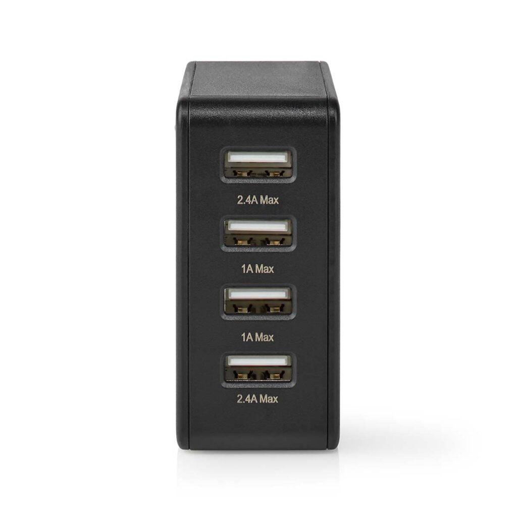 alimentator incarcator 220v usb 24w 2x24a 2x1a negru nedis 1