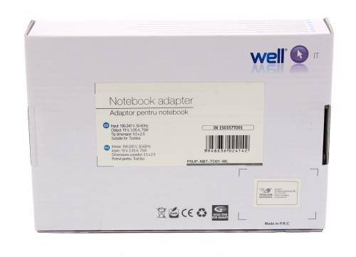 alimentator pentru laptop toshiba 19v 395a 75w mufa 55x25 mm well