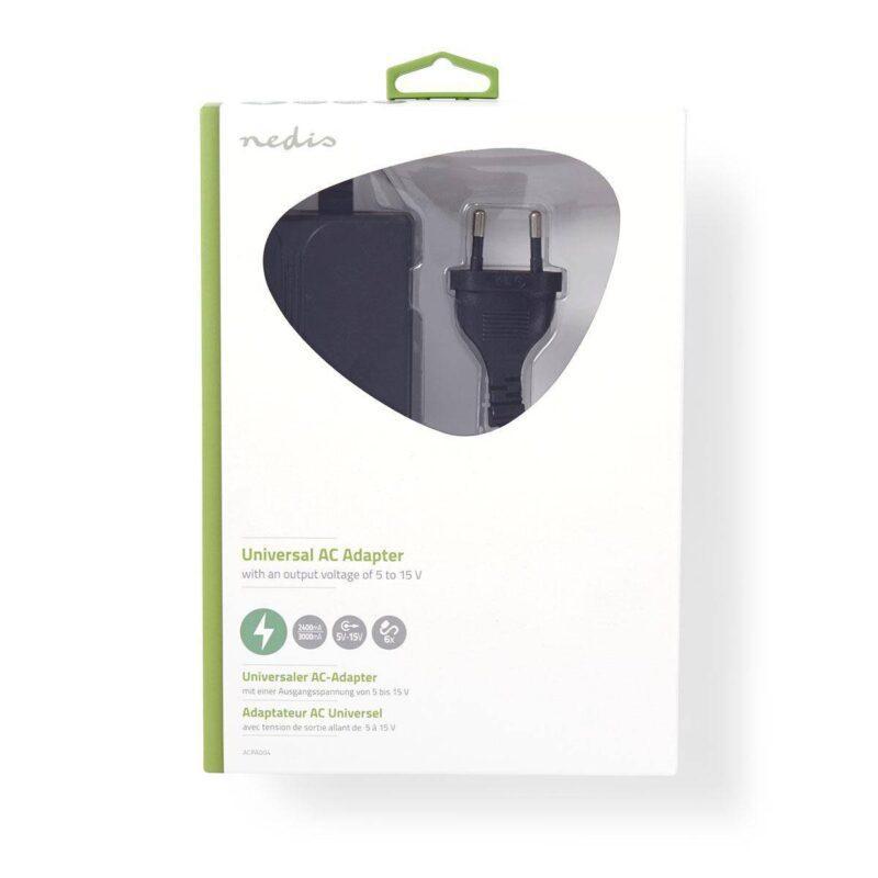 alimentator universal curent continuu 5 6 75 9 12 135 15v 36w max nedis 3