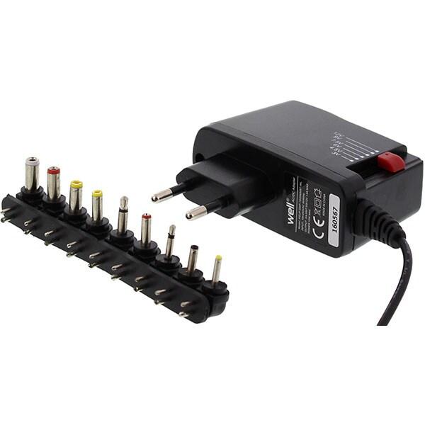 alimentator universal in comutatie 1000ma iesire usb 9 mufe well