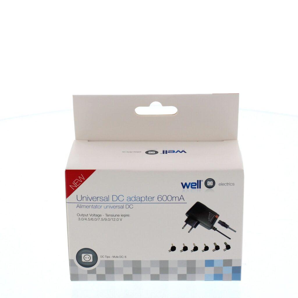 alimentator universal in comutatie 600ma 6 mufe well 1