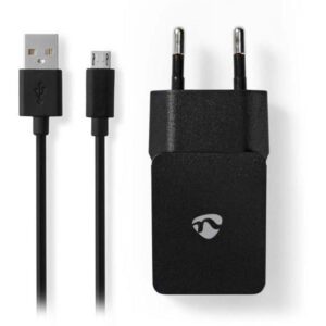 alimentator usb nedis 110 240v 1 iesire 21a negru micro usb inclus