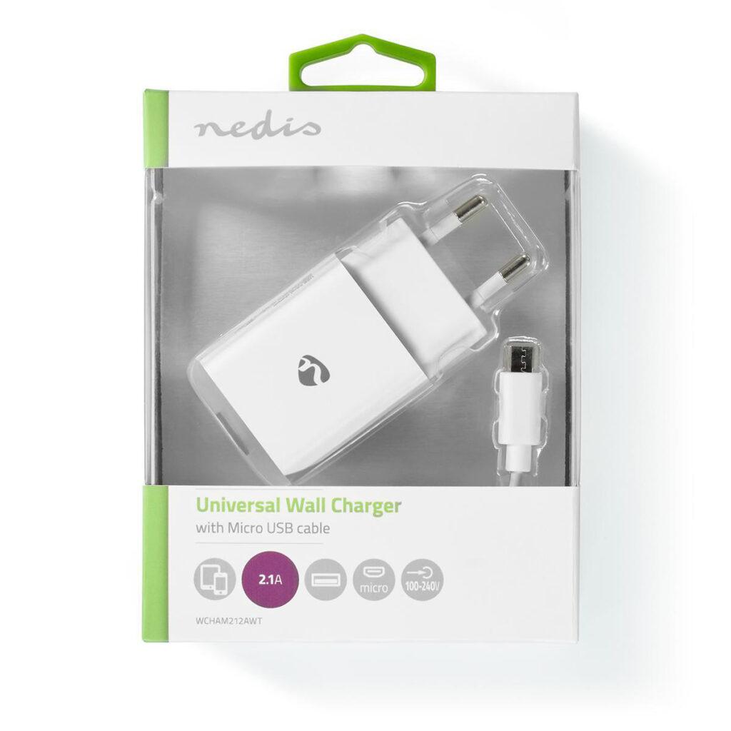 alimentator usb nedis iesire 21a cablu micro usb inclus alb 3