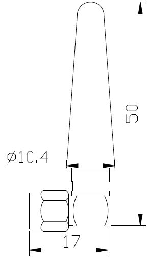 antena wifi 2dbi verticala montare in unghi cu insurubare sr passives wifi ant401 2