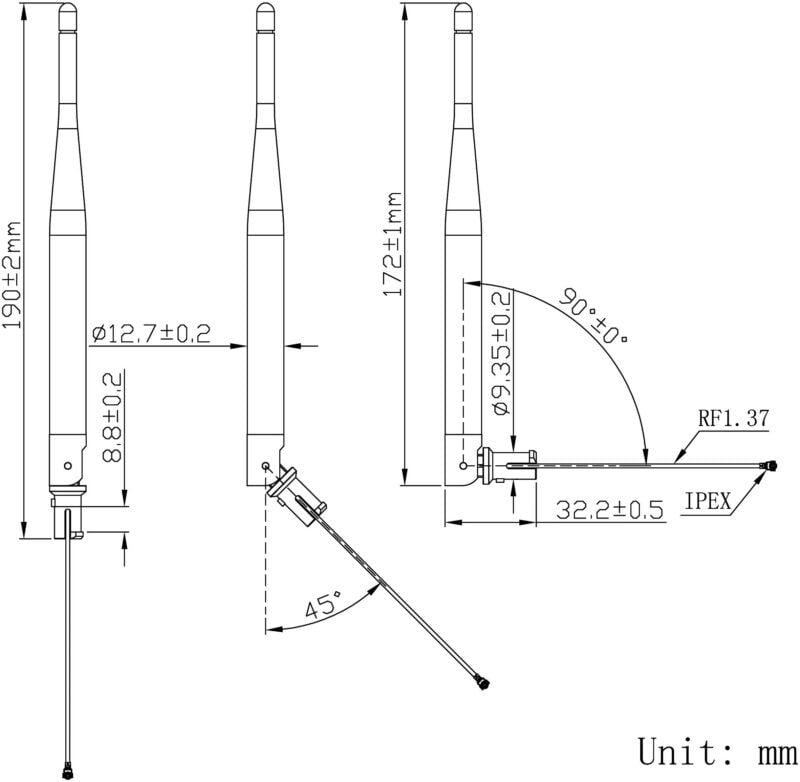 Antenna GSM 2dBi vertical male SMA | E-Store