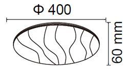 aplica led 40w 3in1 dimabil cu telecomanda 2800lm ip20 v tac 2