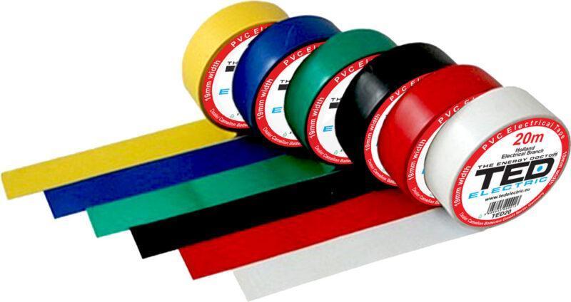 banda electroizolatoare ted 19mm x 20metri neagra