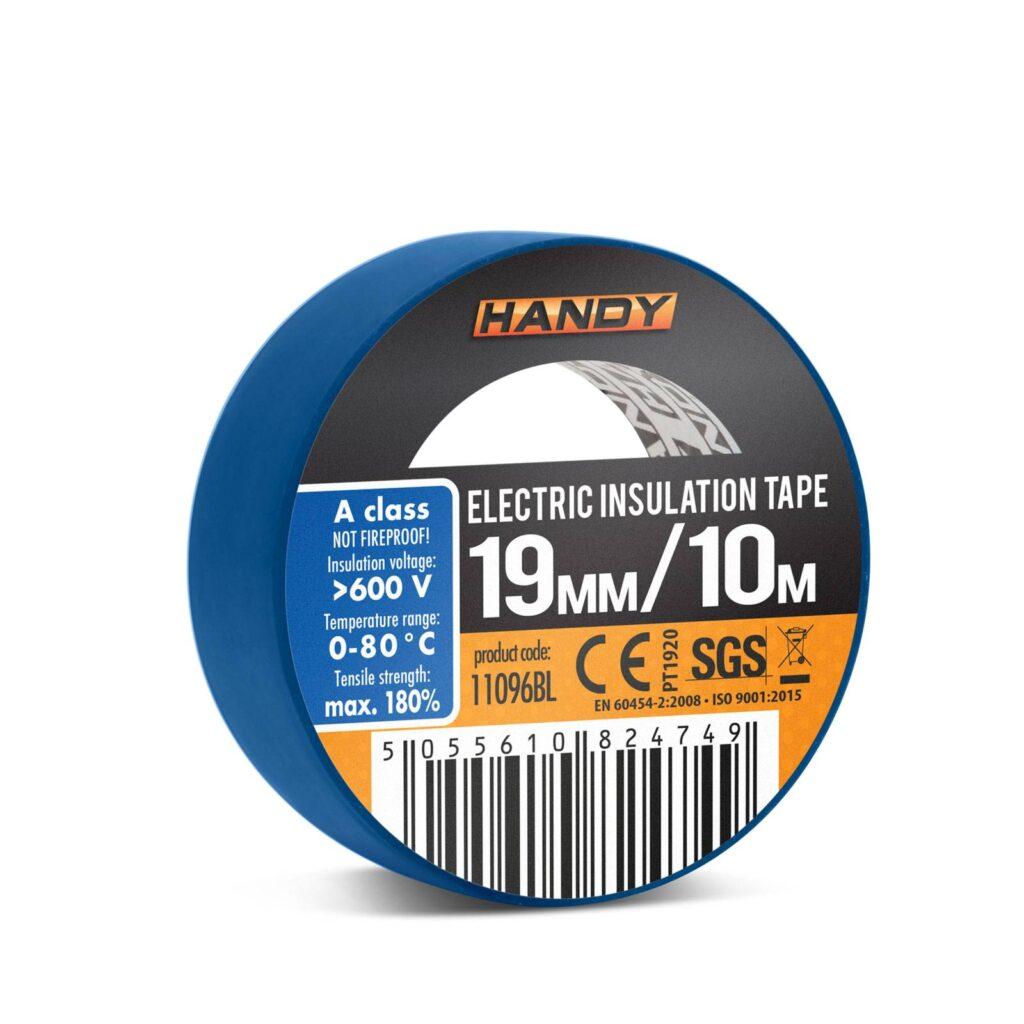 banda izolatoare 19mm x 10m albastru handy banda izolatoare 19mm x 10m albastru handy