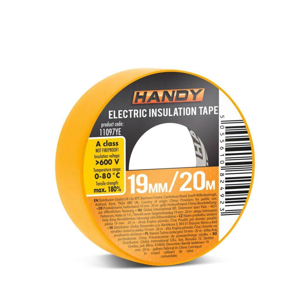 banda izolatoare 19mm x 20m galben handy