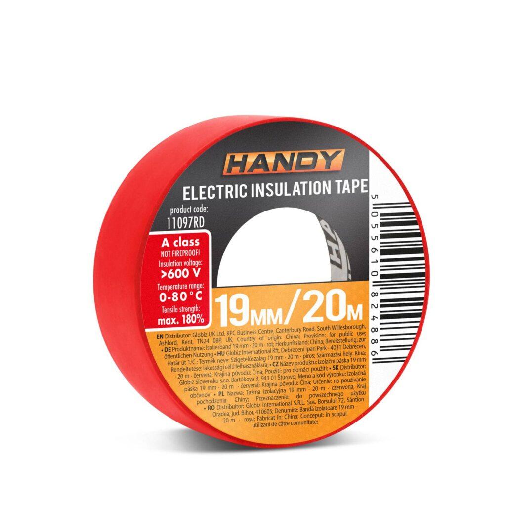 banda izolatoare 19mm x 20m rosu handy