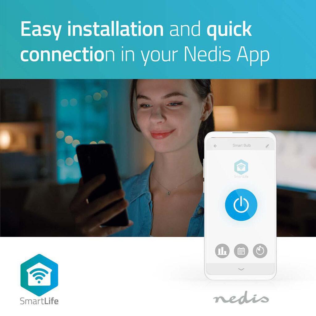 banda led 5050 5m smart wi fi nedis rgb 27006500 5m 12