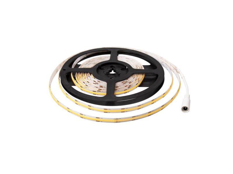 banda led cob well lumina calda 3000k 12v 360 chip m 5m cu driver 24w 5