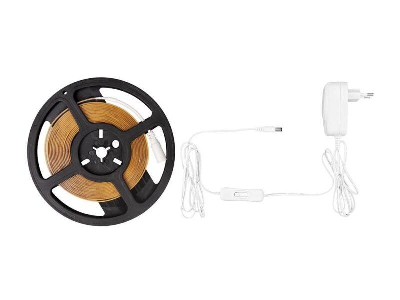 banda led cob well lumina calda 3000k 12v 360 chip m 5m cu driver 24w