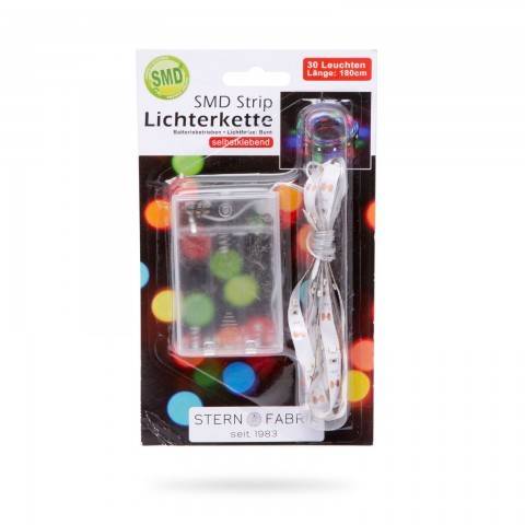 banda led rgb x30 1m cu cablu 08m cu baterie 3x aaa family decor 2