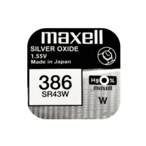 baterie ceas maxell sr43w v386 ag12 155v oxid de argint 1buc