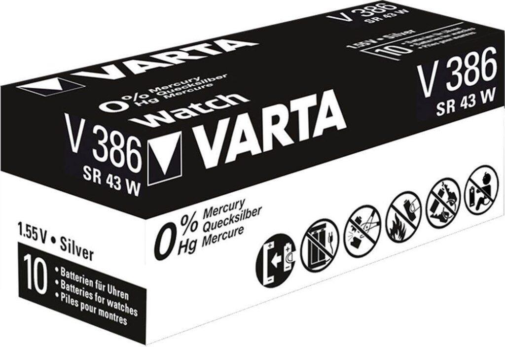 baterie varta v386 155v 105mah silver oxide pentru ceasuri 3