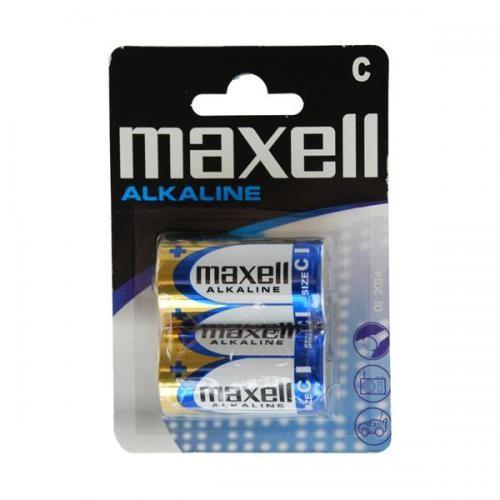 baterii alcaline r14 c 2buc blister maxell 1