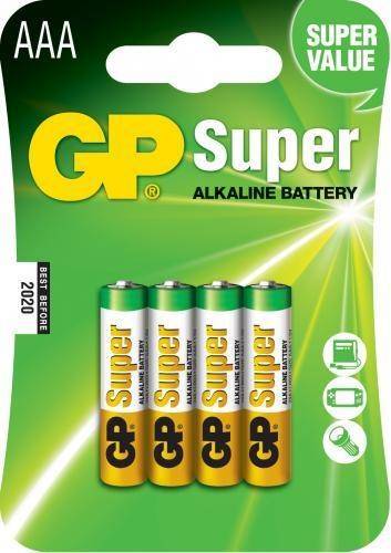 baterii alcaline r3 aaa 4buc blister super gp 1