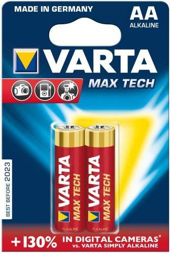 baterii alcaline r6 aa varta maxtech 2buc blister 1