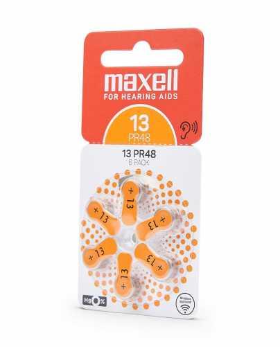 baterii pentru aparat auditiv maxell pr48 za13 6buc blister