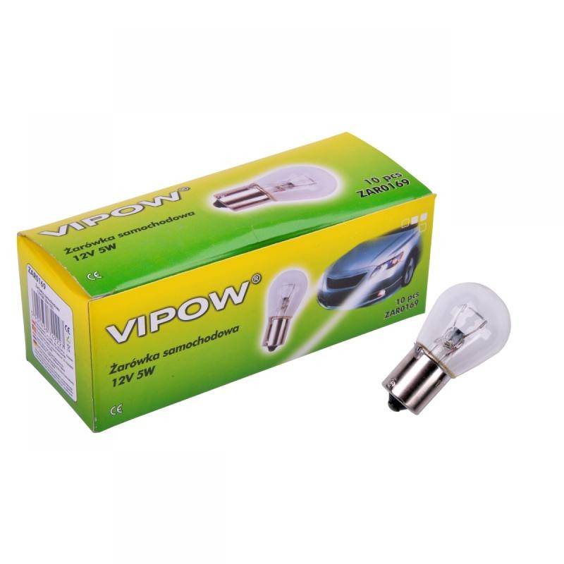 bec auto ba15s 12v 5w vipow