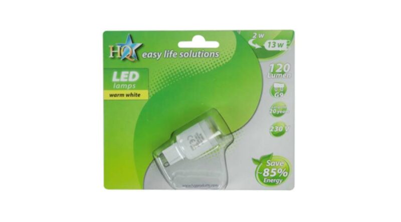 bec cu led g9 2w 2700k hq 2