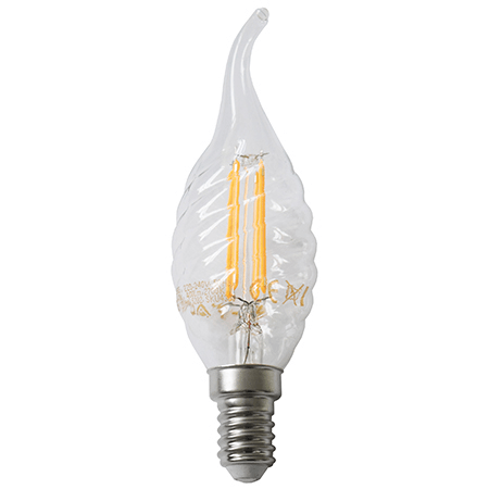 bec e14 cu filament led 4w 2700k spirala v tac