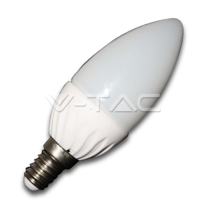 bec led 4w e14 220v lumanare alb v tac