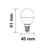 bec led 55w e27 g45 3000k alb cald 470lm chip samsung v tac 1