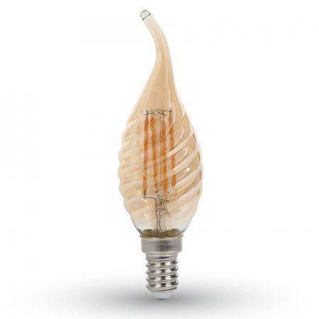 bec led e14 4w 2200k alb cald cu filament v tac
