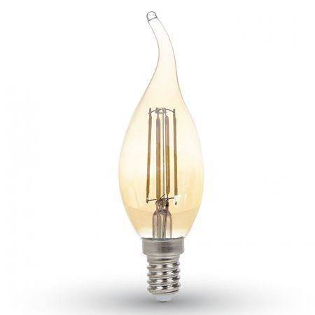 bec led e14 4w alb cald cu filament 2200k v tac