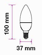 bec led e14 7w 470lm 3000k alb cald cip samsung v tac 2