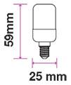 bec led e14 st26 2w 4000k alb neutru v tac cu chip samsung 1