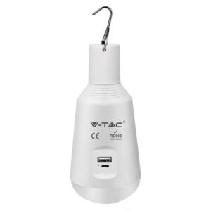 bec led e27 7w 3in1 cu acumulator incarcare solara v tac