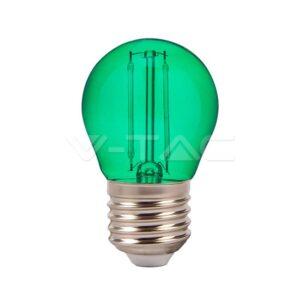 bec led g45 e27 2w cu filament lumina verde v tac