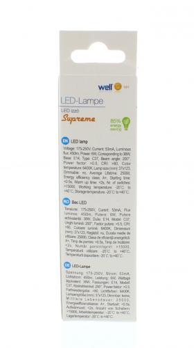 bec led lumanare e14 6w 230v lumina rece well 3