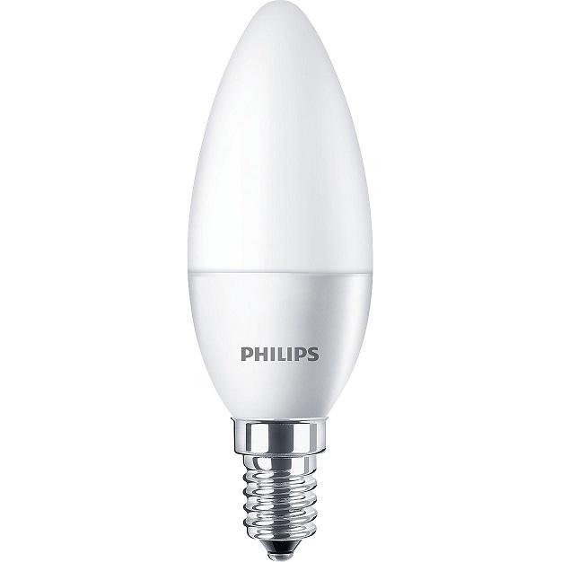 bec led philips lumanare b35 e14 55w 40w 470lm lumina calda 2700k 929001157702