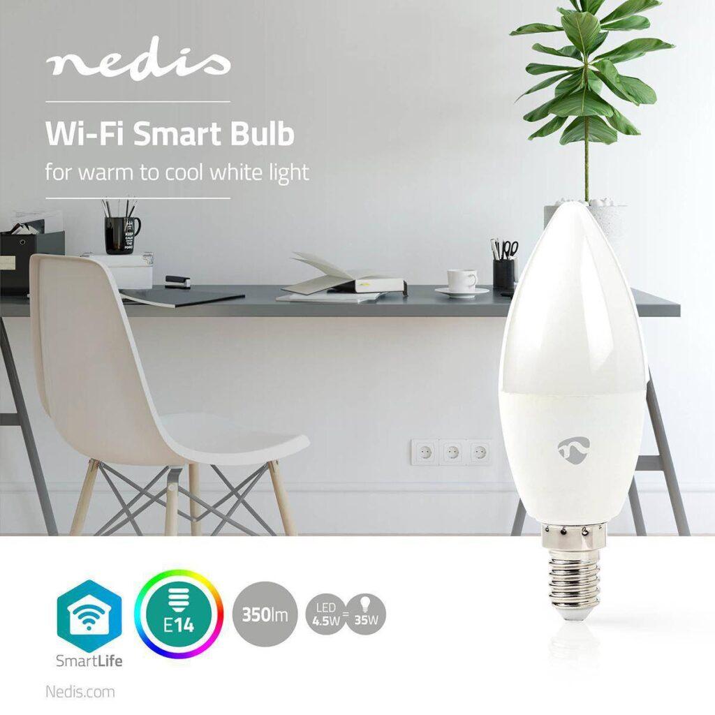 bec led smart wifi reglare culoare lumina e14 nedis 1