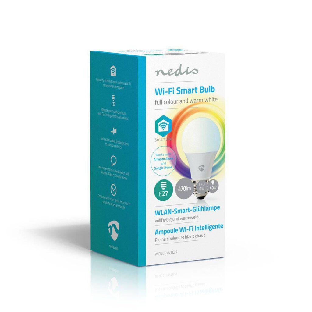 bec led smart wifi rgb cu lumina alba calda e27 nedis 4