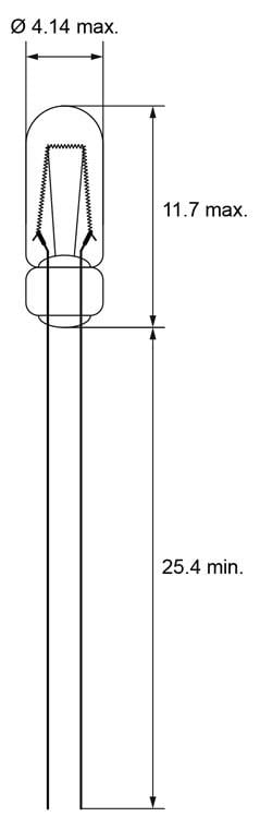 bec miniatura t1 1 4 12vdc 09w 75ma incandescent alb cald 117x41x254mm goobay 1