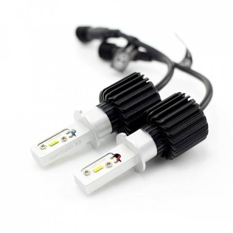 becuri far auto led h3 set 2buc 12 24v 4000lm lumina alba carguard 3