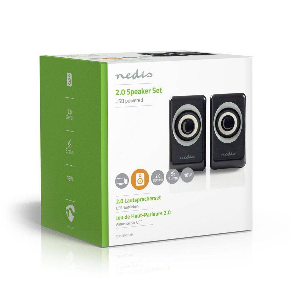 boxa pc 20 18w 35 mm jack usb nedis 6