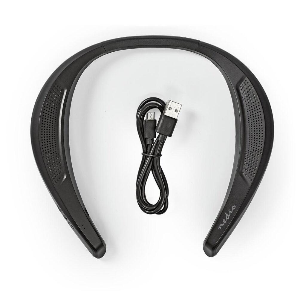 boxa portabila pe gat nedis bluetooth 2x45w redare 6 ore negru 12